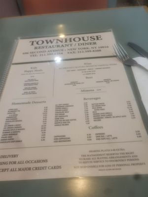 Menu photo 1 Townhouse Diner New York, NY Menu photo 1 Townhouse Diner New York, NY