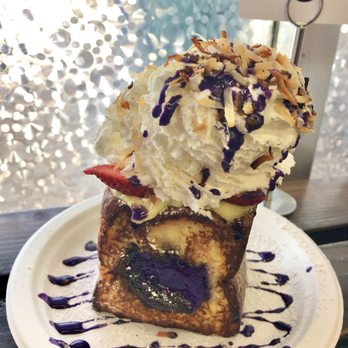 Button Up Cafe - $10.95 stuffed ube french toast. DELISH. - Breakfast & Brunch Near Me - Pearl City, Hawaii Button Up Cafe - $10.95 stuffed ube french toast. DELISH. - Breakfast & Brunch Near Me - Pearl City, Hawaii
