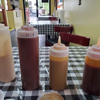 Michael D's BBQ - 4 sauces - white, hot, mustard, original - Barbeque Near Me - Alford, Florida Michael D's BBQ - 4 sauces - white, hot, mustard, original - Barbeque Near Me - Alford, Florida