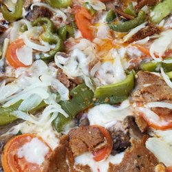 House Special Pizza, with tomatoes instead of pepperoni.