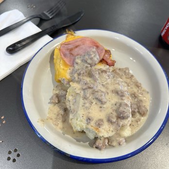 Midway Bakery - The son-in law, biscuits and gravy and breakfast sandwich. - Bakeries Near Me Midway Bakery - The son-in law, biscuits and gravy and breakfast sandwich. - Bakeries Near Me
