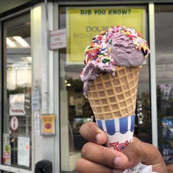 Stewart's Shops - Black cherry ice cream cone with sprinkles - Convenience Stores Near Me - Canton, New York