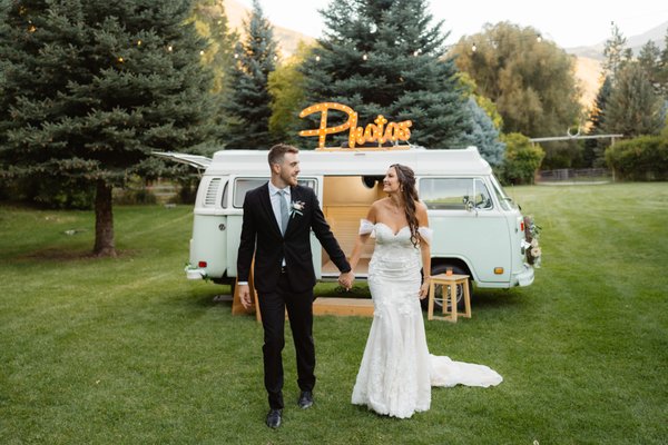 Photo Booth Bus - Weddings - Our fleet of fully restored vw buses have been converted to traveling photo booths based out of northern utah.
Our buses have been used for thousands of events in and around utah! we would love to be a part of your next wedding, grand opening, work party, baby shower, school dance, holiday party, parade, car show, fair or any other event! Photo Booth Bus - Weddings - Our fleet of fully restored vw buses have been converted to traveling photo booths based out of northern utah.
Our buses have been used for thousands of events in and around utah! we would love to be a part of your next wedding, grand opening, work party, baby shower, school dance, holiday party, parade, car show, fair or any other event!