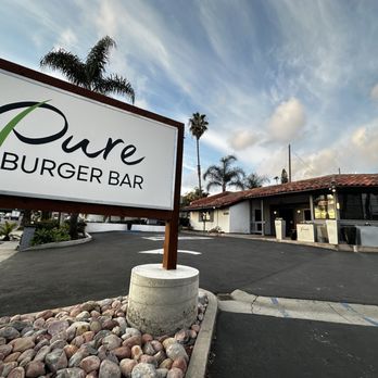 Pure Burger Bar - The outside sign and restaurant - Burgers Near Me - San Clemente, California