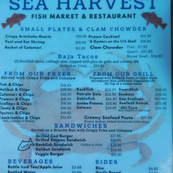 Sea Harvest - The menu. - Seafood Near Me - Monterey, California Sea Harvest - The menu. - Seafood Near Me - Monterey, California