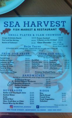 Menu photo 1 Sea Harvest Monterey, CA Menu photo 1 Sea Harvest Monterey, CA