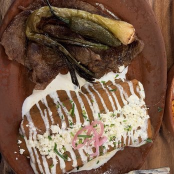 Rosa Madera - Enfrijolada Con Bistec - Mexican Near Me - Sacramento, California Rosa Madera - Enfrijolada Con Bistec - Mexican Near Me - Sacramento, California
