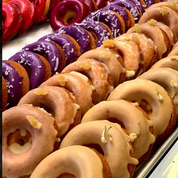 Third Culture Bakery - Berkeley - A shot of some of their mochi donuts! Jasmine Milk Tea and the Ube - Bakeries Near Me - Berkeley, California