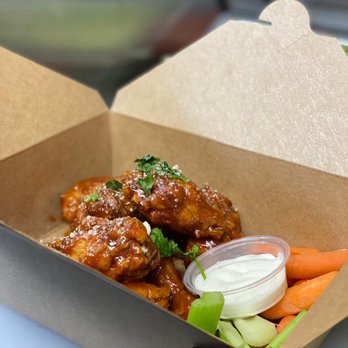 Food Coma Shack - chicken wings and carrots - Food Trucks Near Me