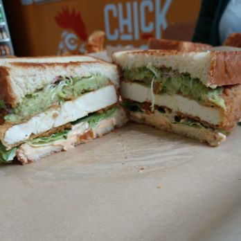 Chick Magnet - Fried Chicken - The Cali Chick with tofu! You can see they aren't stingy with the toppings! - Chicken Shop Near Me - Penfield, New York