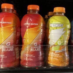 Circle K - Gatorade Summer Blaze (Circle K exclusive), Gatorade Mashups (Lemon-Lime & Orange), Gatorade Mashups (Cool Blue & Fruit Punch)