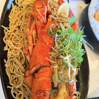 Chasin' Tails: Seafood that Celebrates! - Lobster FRESH GARLIC NOODLES - Cajun/Creole Near Me - Falls Church, Virginia