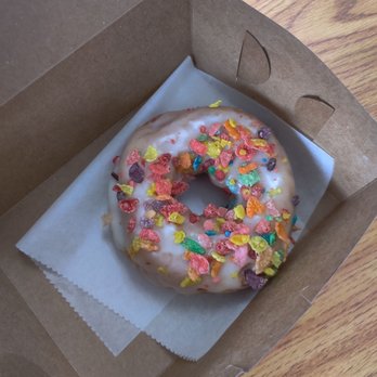 The Donut Patch - Cake donut, vanilla glaze and fruity pebbles! - Donuts Near Me - Oviedo, Florida The Donut Patch - Cake donut, vanilla glaze and fruity pebbles! - Donuts Near Me - Oviedo, Florida
