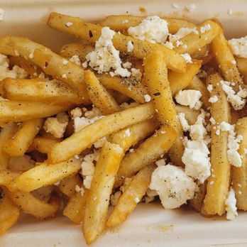 MYTH Legendary Kitchen - Feta fries with Tzatziki sauce for dipping. - Greek Near Me - Kihei, Hawaii MYTH Legendary Kitchen - Feta fries with Tzatziki sauce for dipping. - Greek Near Me - Kihei, Hawaii