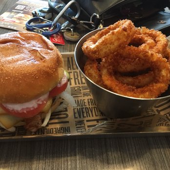 Big Smoke Burger - Smokey Cheddar Bacon Burger and onion rings! - Burgers Near Me - Toronto, Ontario Big Smoke Burger - Smokey Cheddar Bacon Burger and onion rings! - Burgers Near Me - Toronto, Ontario