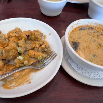 Baitong Thai & Sushi Restaurant - Creamy rock shrimp app and Tom Ka soup with shrimp... absolutely delicious!! - Thai Near Me - St Augustine, Florida