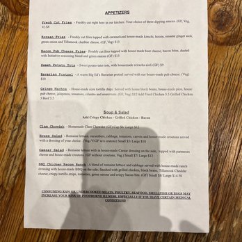 Initiative Brewing - Food menu 2, March 2022. - Brewpubs Near Me - Redmond, Oregon