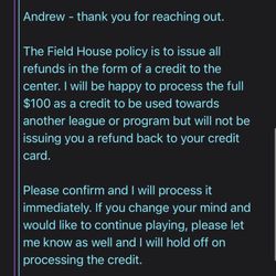 Fredericksburg Fieldhouse - Email