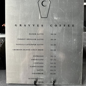 Gravves Coffee - Menu - Food Trucks Near Me - San Antonio, Texas Gravves Coffee - Menu - Food Trucks Near Me - San Antonio, Texas