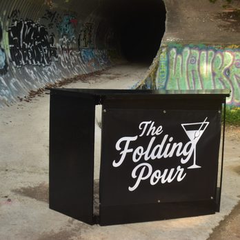 The Folding Pour - Our handmade custom bar! - Bartenders Near Me