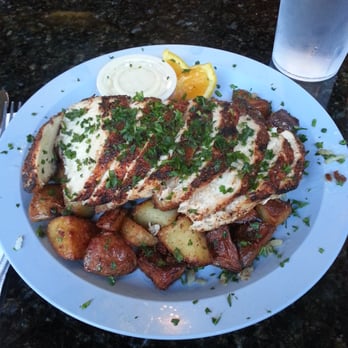 Dr Grubb's - Bon Appetit! Blackened chicken w/baby potatoes and that apple sauce I cant pronounce! - American Near Me - Claremont, California Dr Grubb's - Bon Appetit! Blackened chicken w/baby potatoes and that apple sauce I cant pronounce! - American Near Me - Claremont, California