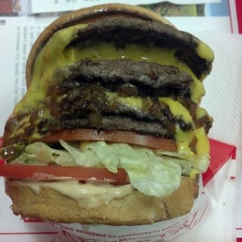 In-N-Out Burger - 4x4 animal style extra veggies - Fast Food Near Me - Davis, California