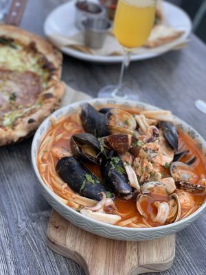 Photo of Trenta Pizza & Cucina - Costa Mesa, CA, US. Cioppino with Fettuccine