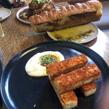 Dram Yard - Chickpea Fries, focaccia and cauliflower - New American Near Me - Wilmington, North Carolina Dram Yard - Chickpea Fries, focaccia and cauliflower - New American Near Me - Wilmington, North Carolina