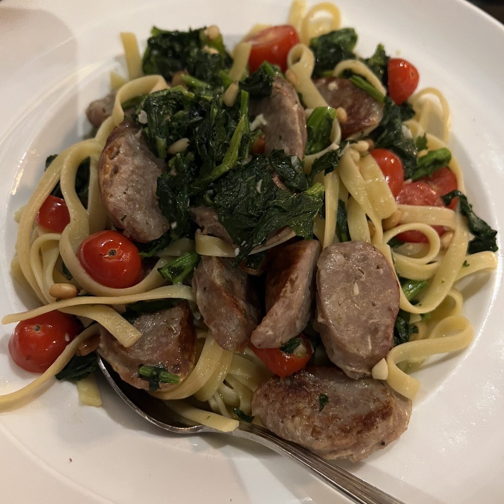 Main Street Cafe - Pasta with sausage and broccoli rabe - American Near Me - Northport, New York Main Street Cafe - Pasta with sausage and broccoli rabe - American Near Me - Northport, New York
