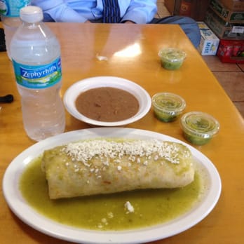 Chini's Burritos - Number 2 verde con frijoles - Mexican Near Me - Coral Springs, Florida