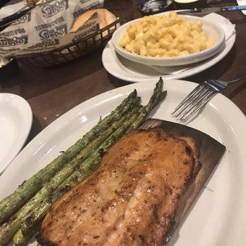 Logan's Roadhouse - Salmon asparagus and Mac and cheese - Steakhouses Near Me - Dickson, Tennessee