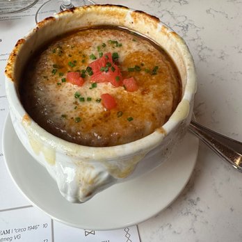 The Statler - sad french onion soup with only a teaspoon of cheese - French Near Me - Detroit, Michigan The Statler - sad french onion soup with only a teaspoon of cheese - French Near Me - Detroit, Michigan