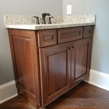 Artistic Kitchen and Bath - Mid Continent vanity cabinet in the villa doorstyle with decorative end panel door. - Cabinetry Near Me - Lilburn, Georgia Artistic Kitchen and Bath - Mid Continent vanity cabinet in the villa doorstyle with decorative end panel door. - Cabinetry Near Me - Lilburn, Georgia