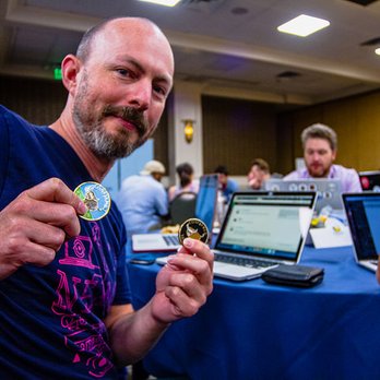 Challenge Coins 4 U - Andrew won this challenge coin when he won a coding contest at a major coding boot camp. - Customized Merchandise Near Me - Cheyenne, Wyoming Challenge Coins 4 U - Andrew won this challenge coin when he won a coding contest at a major coding boot camp. - Customized Merchandise Near Me - Cheyenne, Wyoming