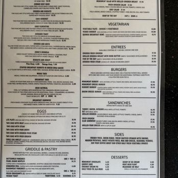 The Monument Café - Menu - American Near Me - Georgetown, Texas