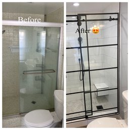 Master bath before and after Master bath before and after