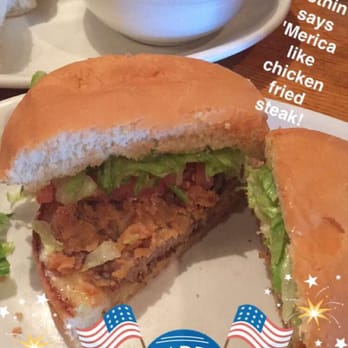 Goodson's Café - Chicken fried steak sandwich should be made into sliders on their homemade rolls! So good! - American Near Me - Tomball, Texas