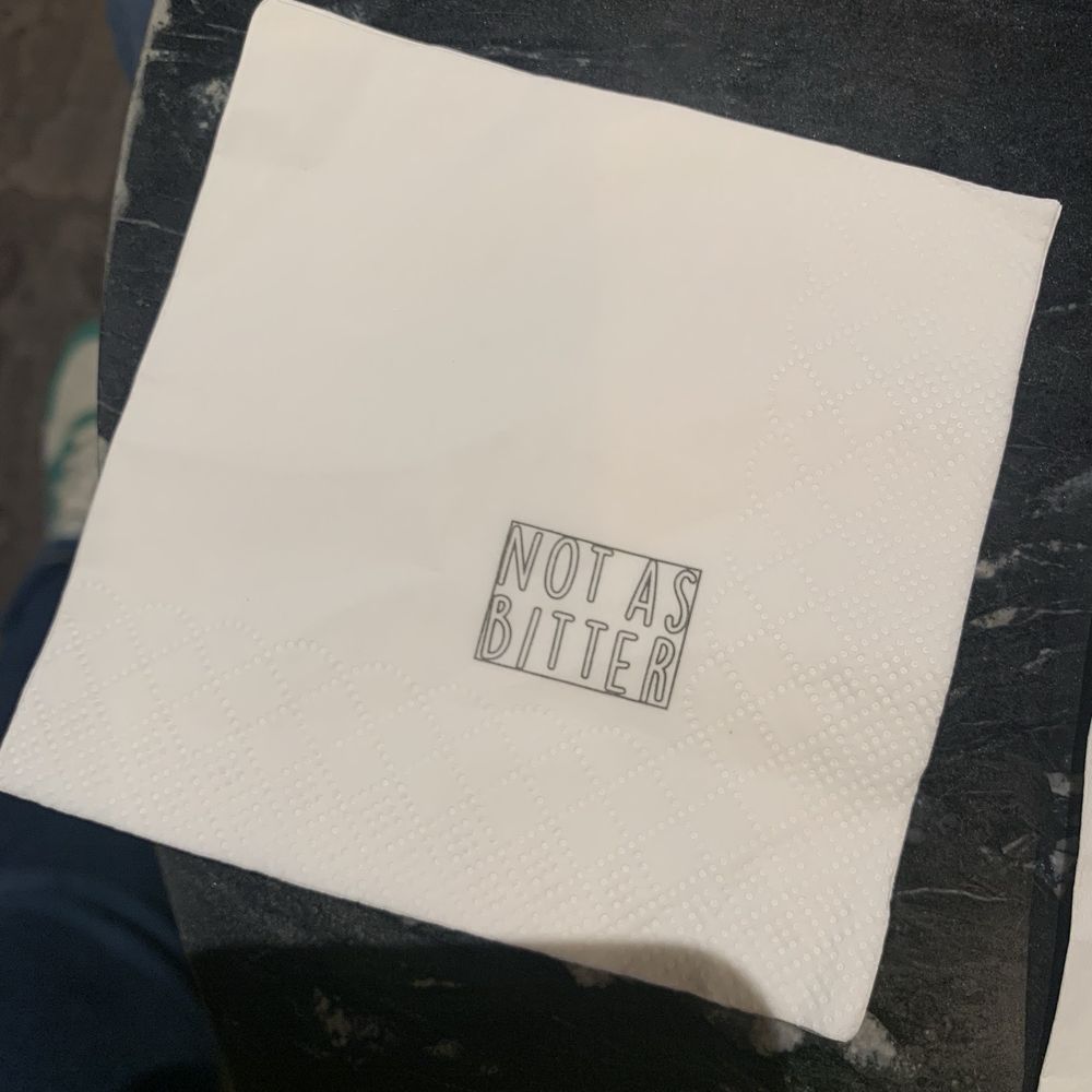 Not As Bitter - Not As Bitter Napkin - Coffee & Tea Near Me - New York, New York Not As Bitter - Not As Bitter Napkin - Coffee & Tea Near Me - New York, New York