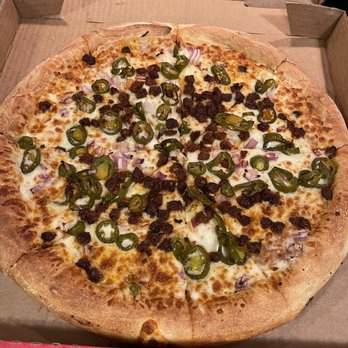 Fast 5 Pizza - Chorizo, Jalapeño, & Onion. - Pizza Near Me - Riverside, California Fast 5 Pizza - Chorizo, Jalapeño, & Onion. - Pizza Near Me - Riverside, California