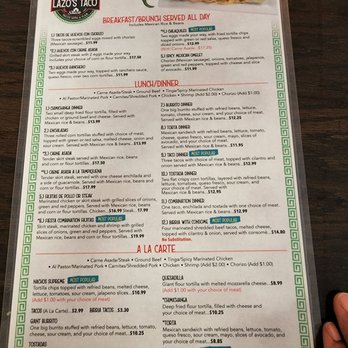 Lazo's Taco Shack - Menu - Tacos Near Me - Milwaukee, Wisconsin Lazo's Taco Shack - Menu - Tacos Near Me - Milwaukee, Wisconsin