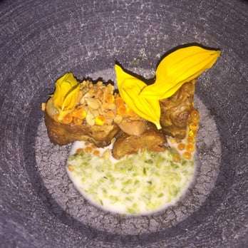 Commis - Jerusalem artichokes with sunflower, trout roe, sea lettuce butter (5/5). - New American Near Me - Oakland, California Commis - Jerusalem artichokes with sunflower, trout roe, sea lettuce butter (5/5). - New American Near Me - Oakland, California