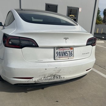 CARSTAR SCA Collision Center - Tesla Model 3 rear ended - Body Shops Near Me - Riverside, California CARSTAR SCA Collision Center - Tesla Model 3 rear ended - Body Shops Near Me - Riverside, California