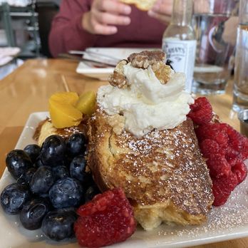 Portage Bay Cafe - French Toast (veg) after berry bar - New American Near Me - Seattle, Washington Portage Bay Cafe - French Toast (veg) after berry bar - New American Near Me - Seattle, Washington