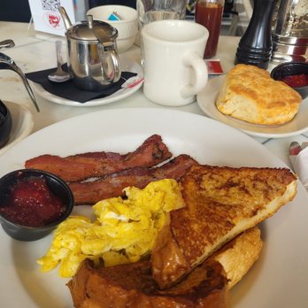Dad's Diner - French toast plate with a biscuit. So good. - Breakfast & Brunch Near Me - Anacortes, Washington Dad's Diner - French toast plate with a biscuit. So good. - Breakfast & Brunch Near Me - Anacortes, Washington