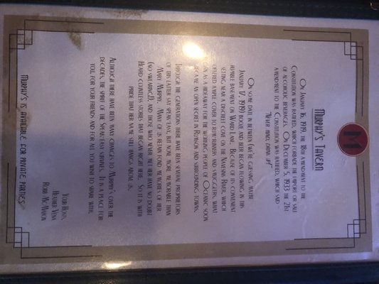 Menu photo 3 Murphy's Tavern Rumson, NJ