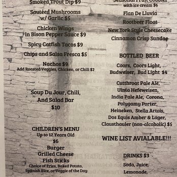 Pioneer Kitchen - Dinner menu - Breakfast & Brunch Near Me - Torrey, Utah