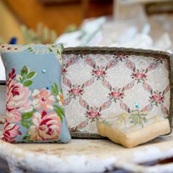 Sugar Moon Market - Victorian Pin Cushions and Dish from France