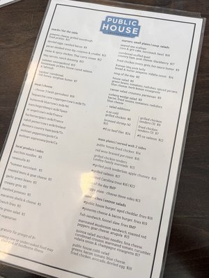 Menu photo 1 Public House Chattanooga, TN