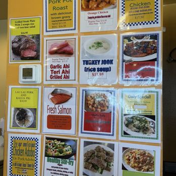 Loco Moco Drive Inn - Wall menu pics - Hawaiian Near Me - Honolulu, Hawaii