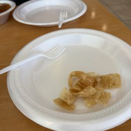 Typical "dine in" plates